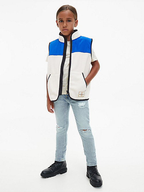 Gilet con zip in pile Calvin Klein Bambino Abbigliamento Cappotti e giubbotti Gilet 
