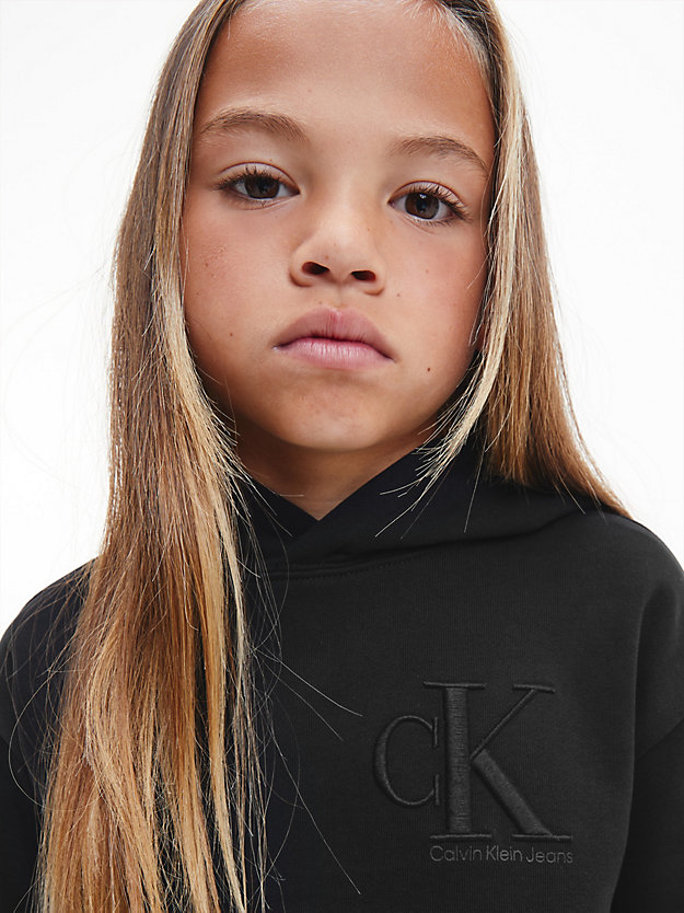 CK BLACK Layered Hoodie for boys CALVIN KLEIN JEANS