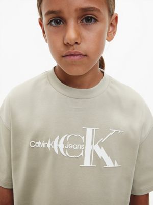 travertine logo t-shirt for boys calvin klein jeans