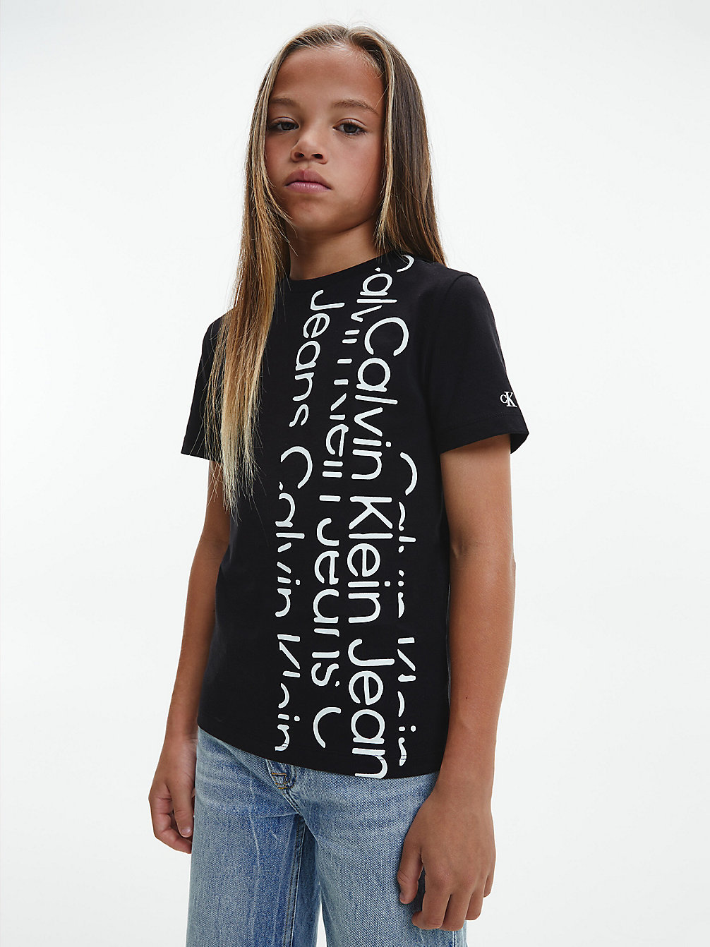 CK BLACK T-Shirt Con Logo undefined bambino Calvin Klein