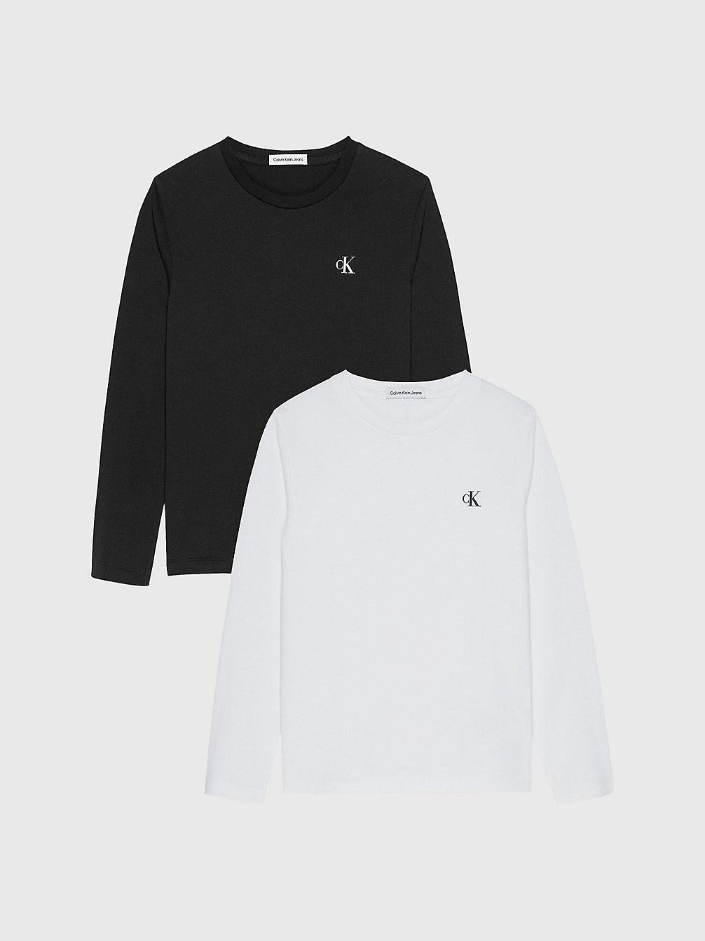 BLACK/WHITE 2 Pack Logo Sleeve T-Shirts undefined boys Calvin Klein