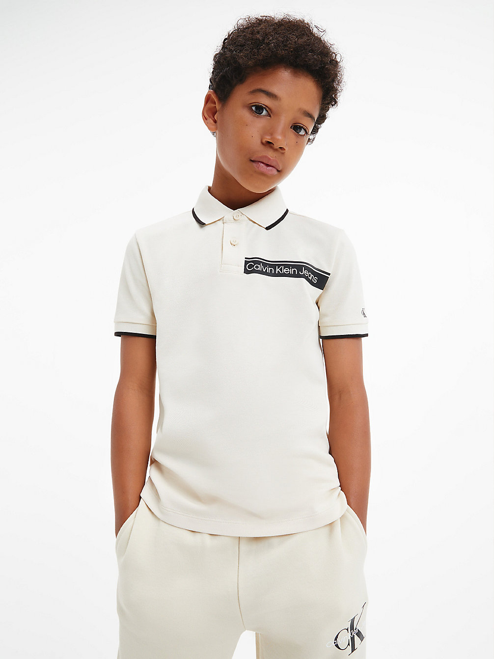 MUSLIN Logo Polo Shirt undefined boys Calvin Klein
