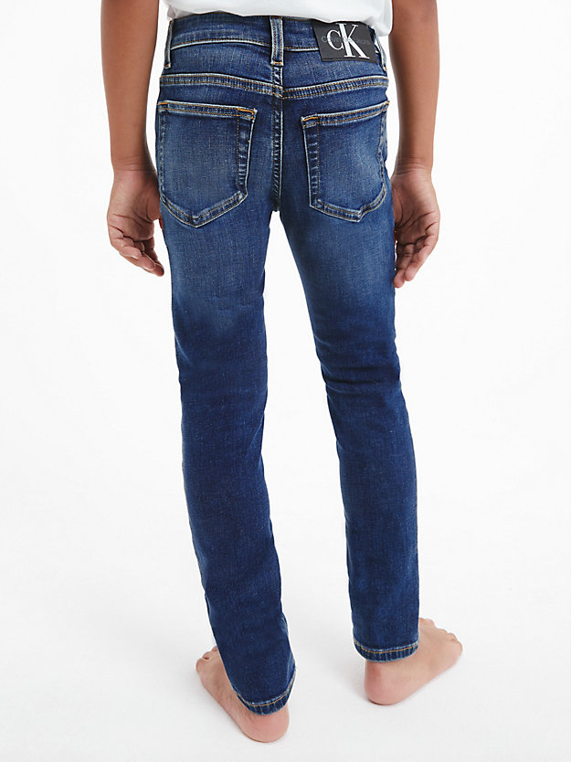 ESSENTIAL DARK BLUE Mid Rise Slim Jeans für boys CALVIN KLEIN JEANS