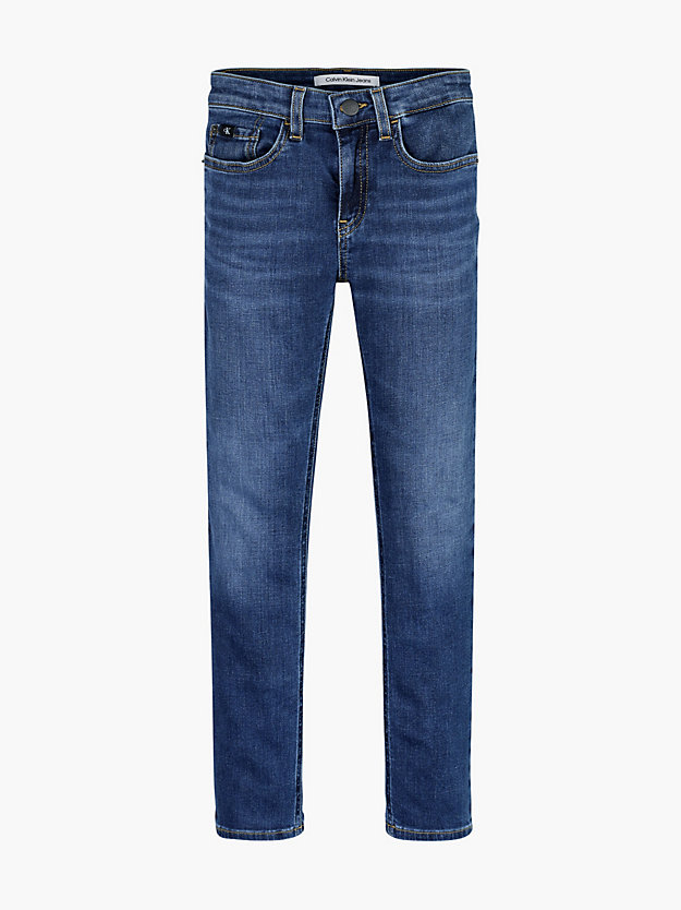 ESSENTIAL DARK BLUE Mid Rise Slim Jeans für boys CALVIN KLEIN JEANS