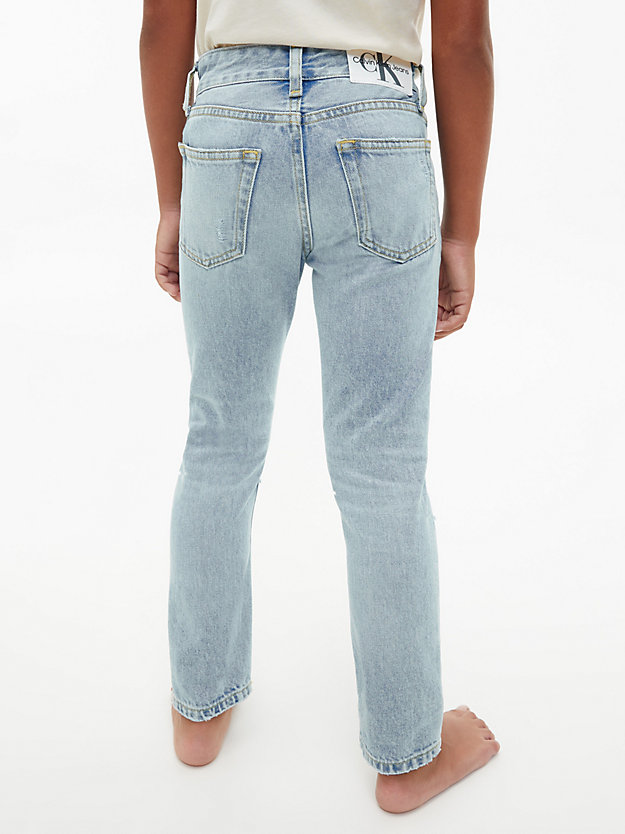 chalky blue dstr dad jeans for boys calvin klein jeans