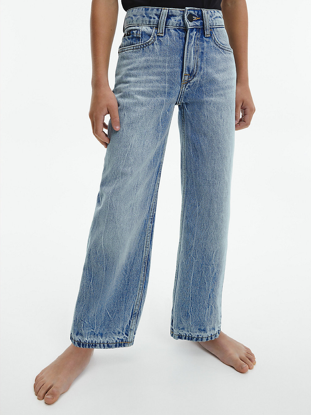 HIGH VISUAL SNAKE LIGHT BLUE Mid Rise Skater Jeans undefined boys Calvin Klein