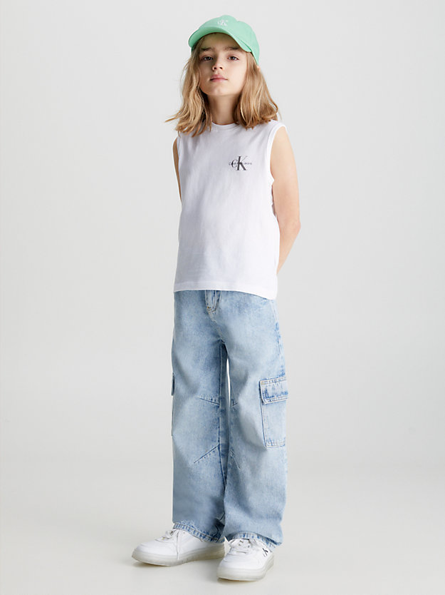 mid blue chalky blue mid rise skater jeans for boys calvin klein jeans