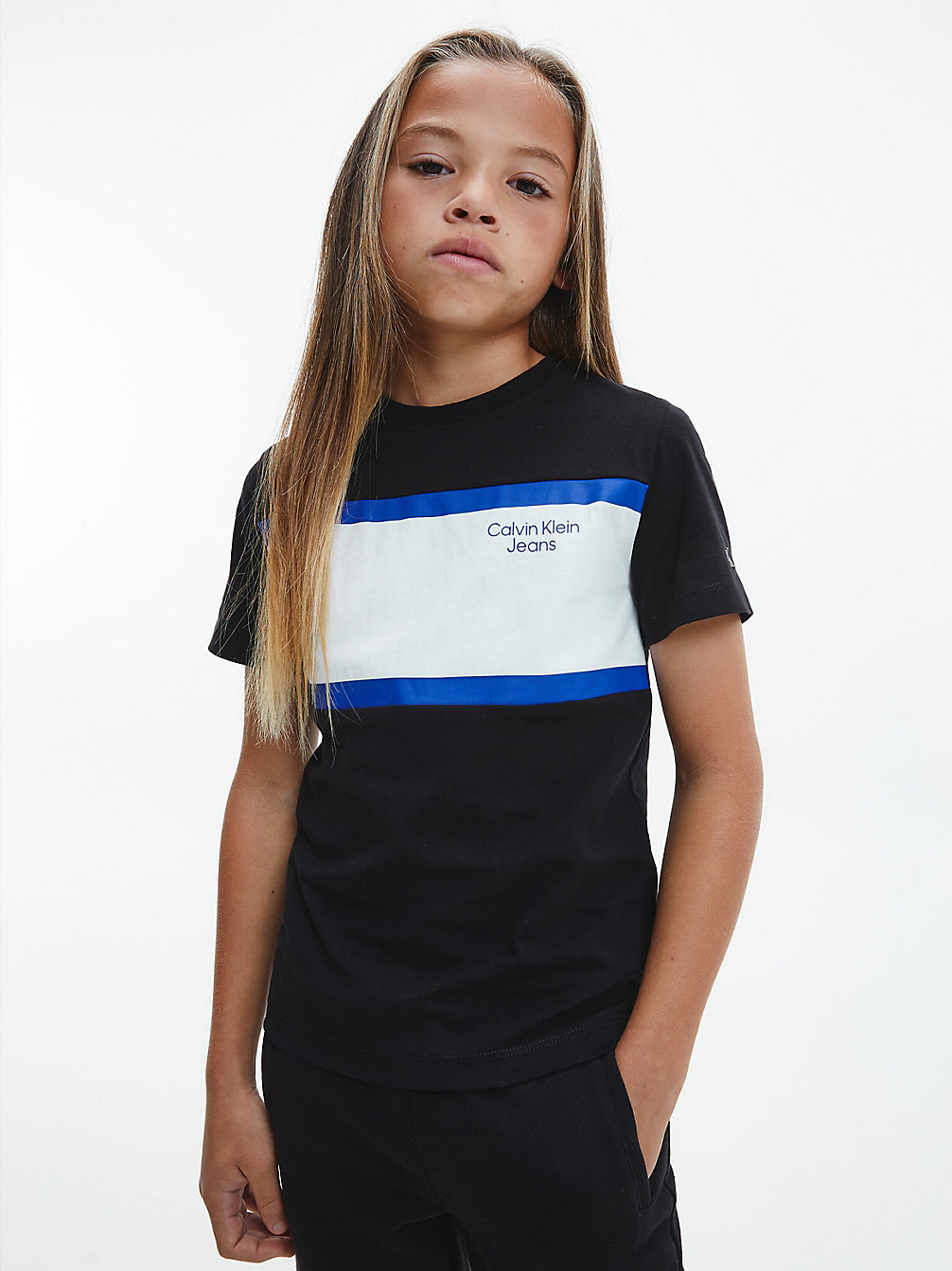 CK BLACK T-Shirt Met Colourblock undefined boys Calvin Klein