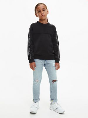 CK BLACK Pull relaxed avec logo for boys CALVIN KLEIN JEANS