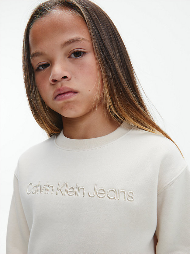 muslin logo sweatshirt for boys calvin klein jeans