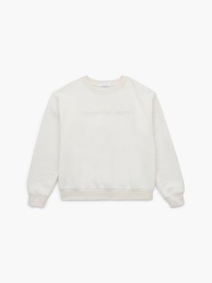 muslin logo sweatshirt for boys calvin klein jeans