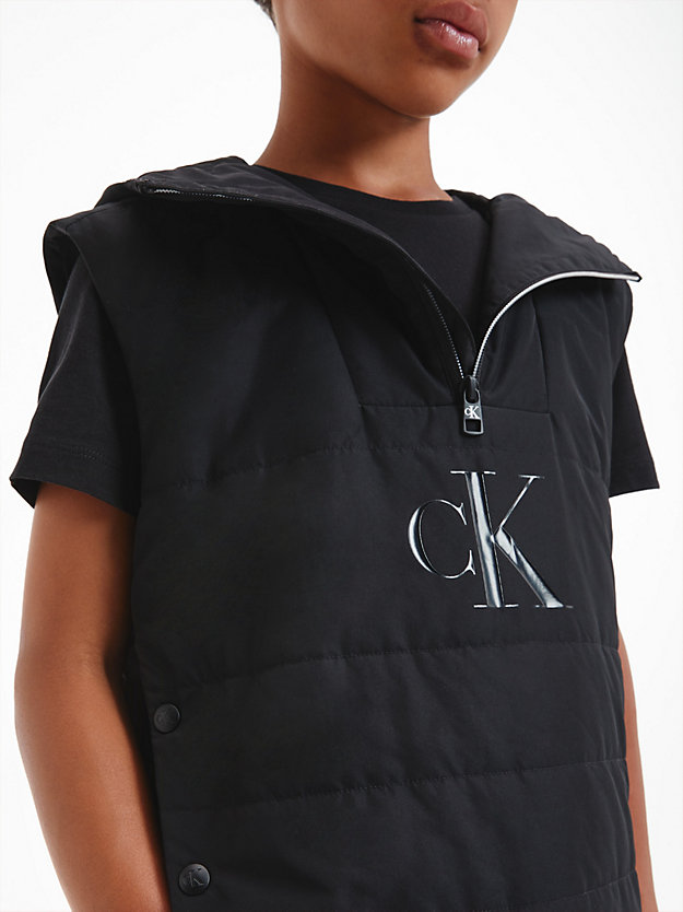 CK BLACK Convertible Popover Logo Jacket for boys CALVIN KLEIN JEANS