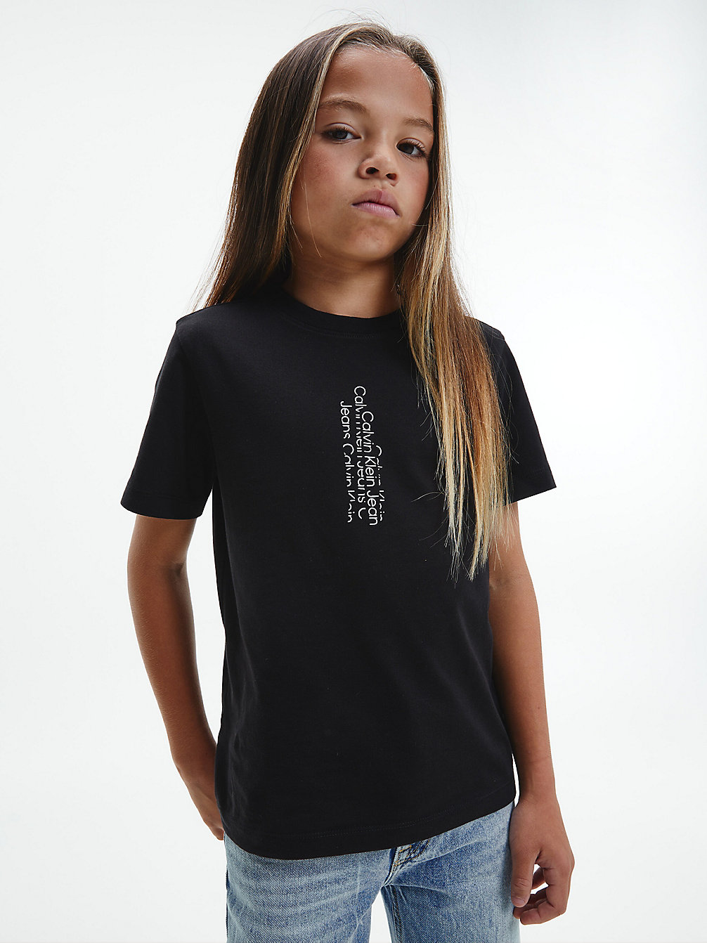 CK BLACK T-Shirt En Coton Bio Avec Logo undefined boys Calvin Klein