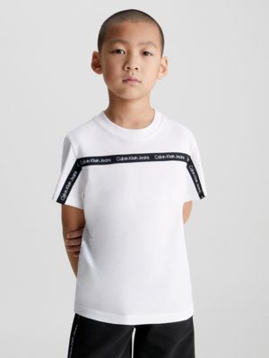 BRIGHT WHITE Logo-T-Shirt Aus Bio-Baumwolle undefined boys Calvin Klein