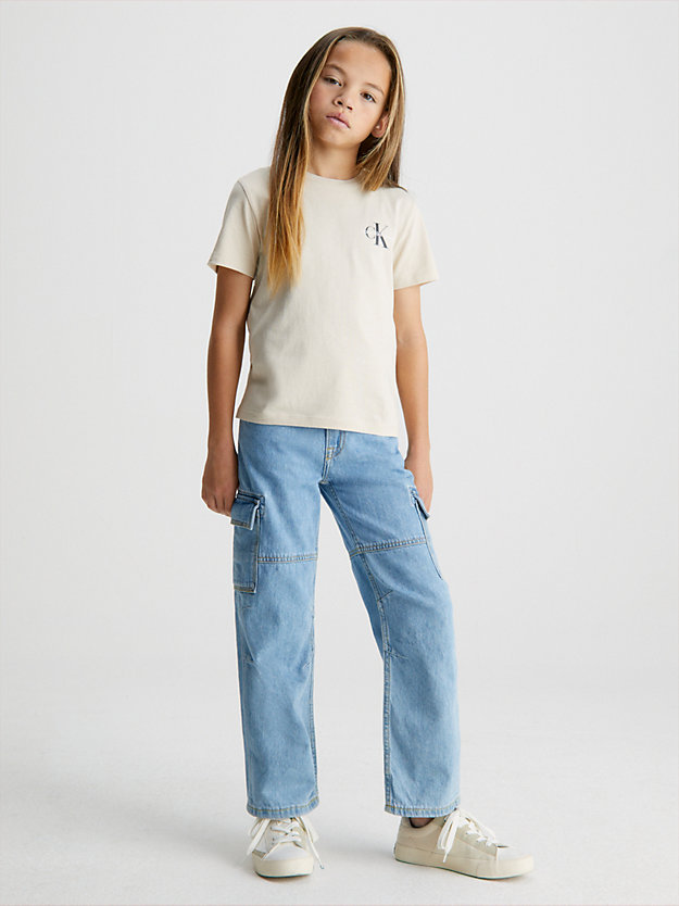 utility washed blue relaxed skater jeans for boys calvin klein jeans