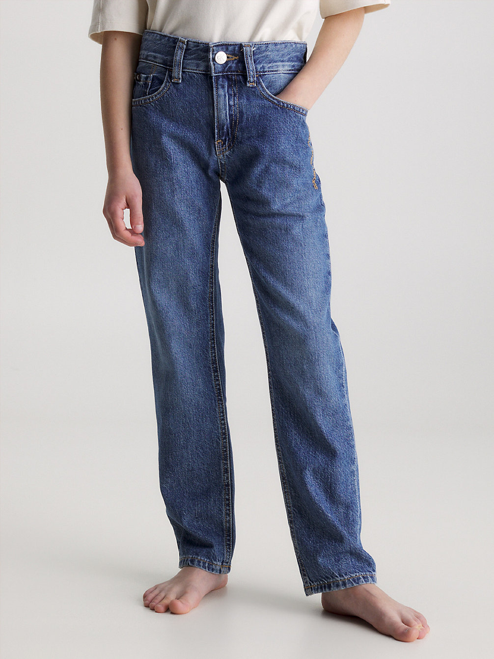 AUTHENTIC VINTAGE EMBRO > Mid Rise Straight Jeans > undefined Jungen - Calvin Klein