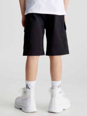Calvin Klein Kids Unisex Shorts In Light Beige