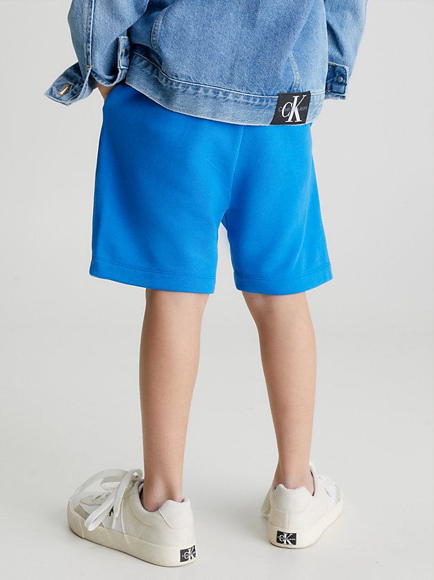 corrib river blue organic cotton jogger shorts for boys calvin klein jeans