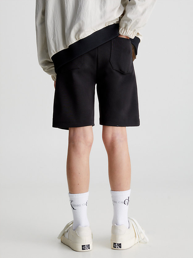 CK BLACK Organic Cotton Jogger Shorts for boys CALVIN KLEIN JEANS