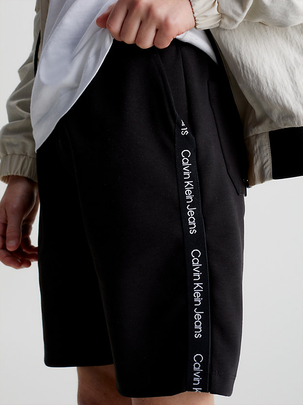 CK BLACK Organic Cotton Jogger Shorts for boys CALVIN KLEIN JEANS
