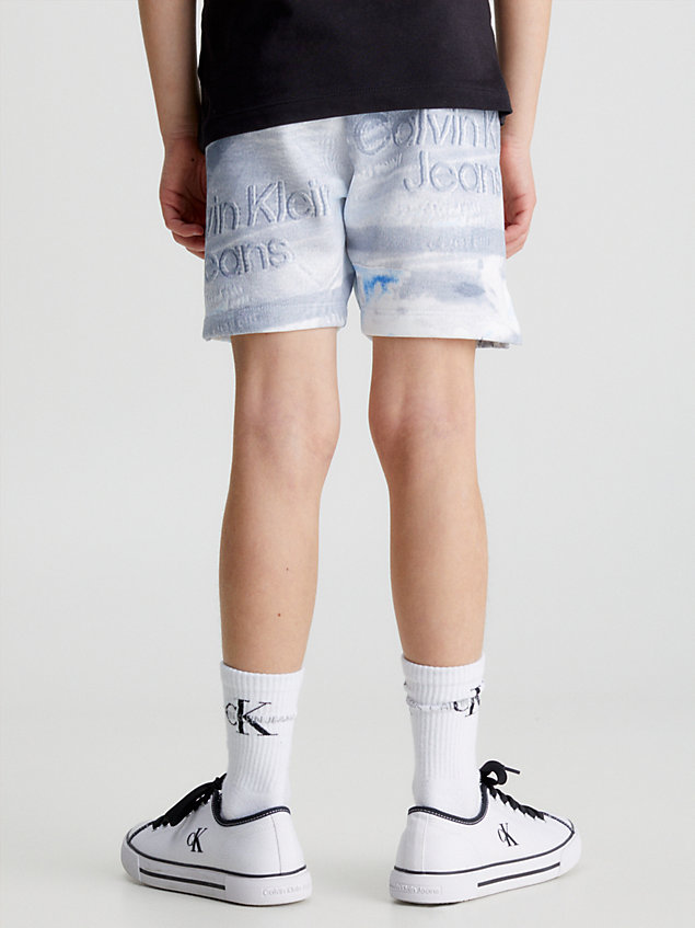 shorts estampados con logo blue de nino calvin klein jeans