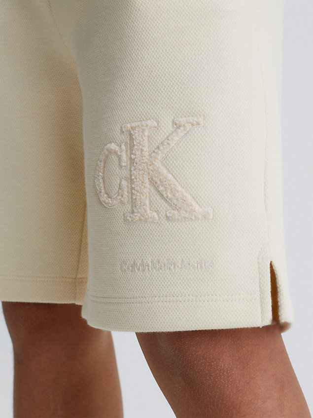 grey interlock pique shorts for boys calvin klein jeans