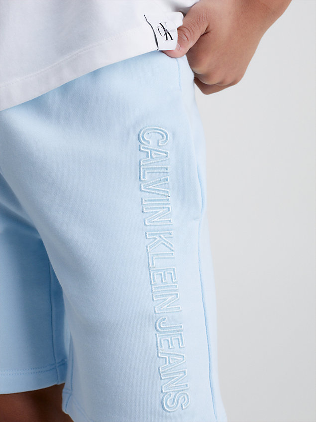 short avec logo blue pour garcons calvin klein jeans