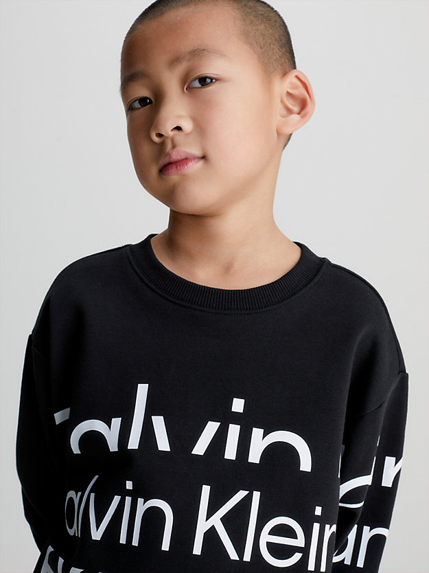 ck black logo sweatshirt for boys calvin klein jeans