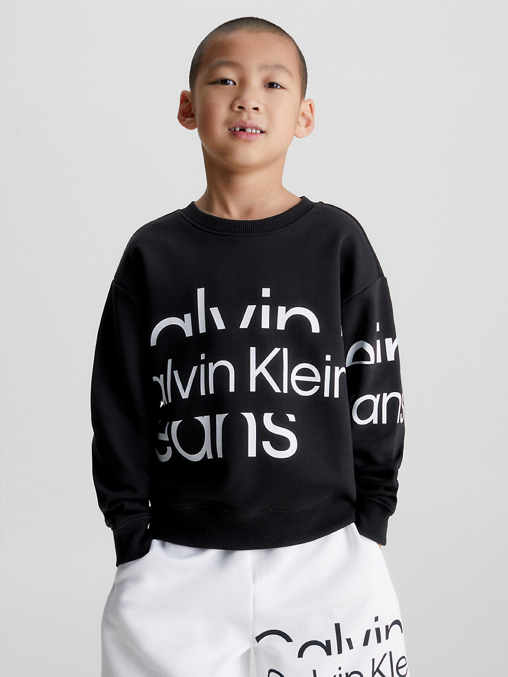 CK BLACK Sweatshirt Met Logo undefined boys Calvin Klein