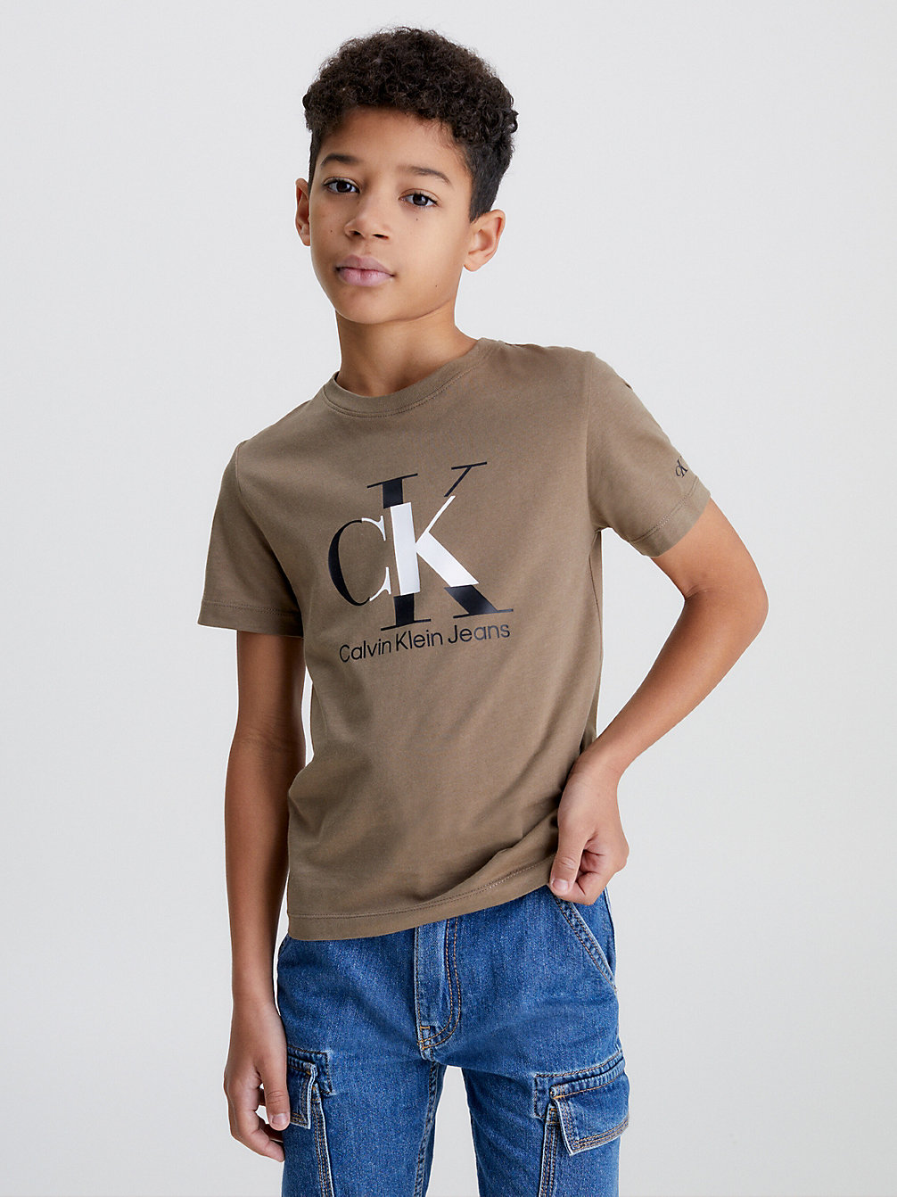 T-Shirt Con Logo Color Reveal > SHITAKE > undefined bambino > Calvin Klein