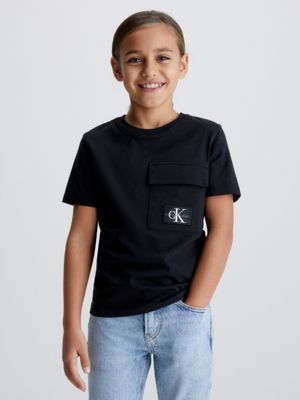 Calvin Klein Boys' Short Sleeve Pocket Logo Tee Shirt