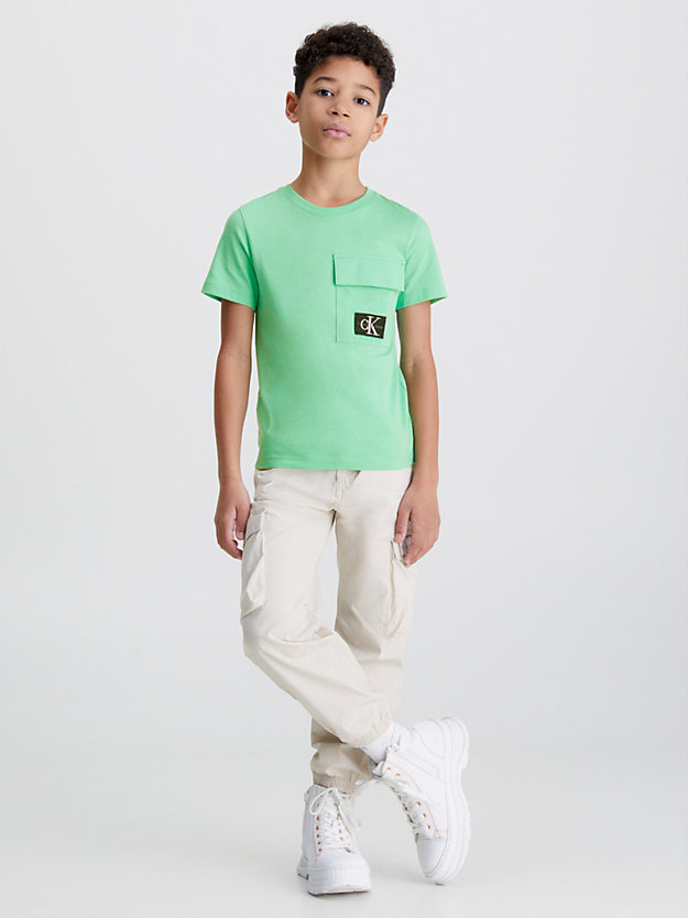 neptunes wave flap pocket t-shirt for boys calvin klein jeans