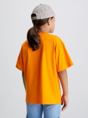 VIBRANT ORANGE Camiseta con logo de nino CALVIN KLEIN JEANS
