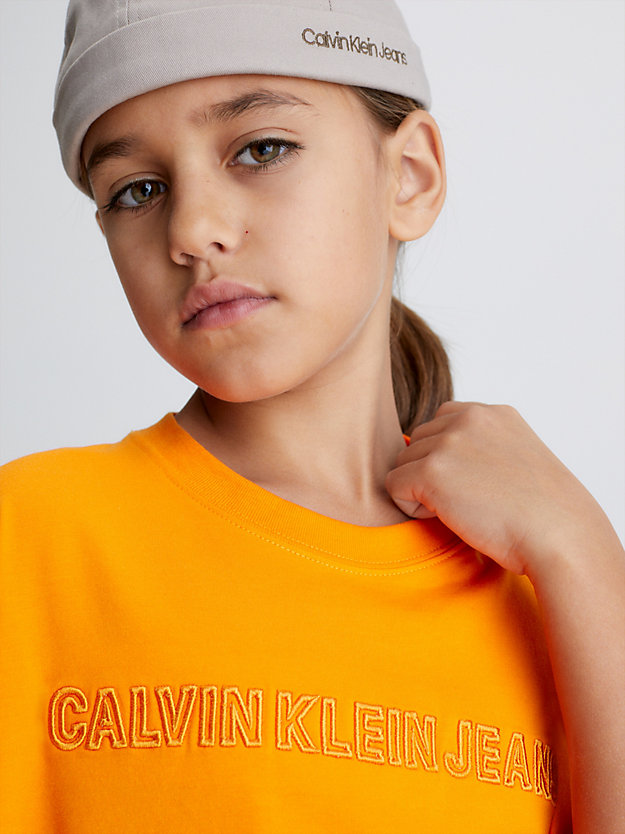 VIBRANT ORANGE Camiseta con logo de nino CALVIN KLEIN JEANS