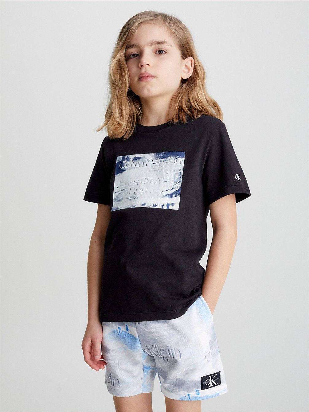 CK BLACK Glow In The Dark T-Shirt Met Logo undefined jongens Calvin Klein