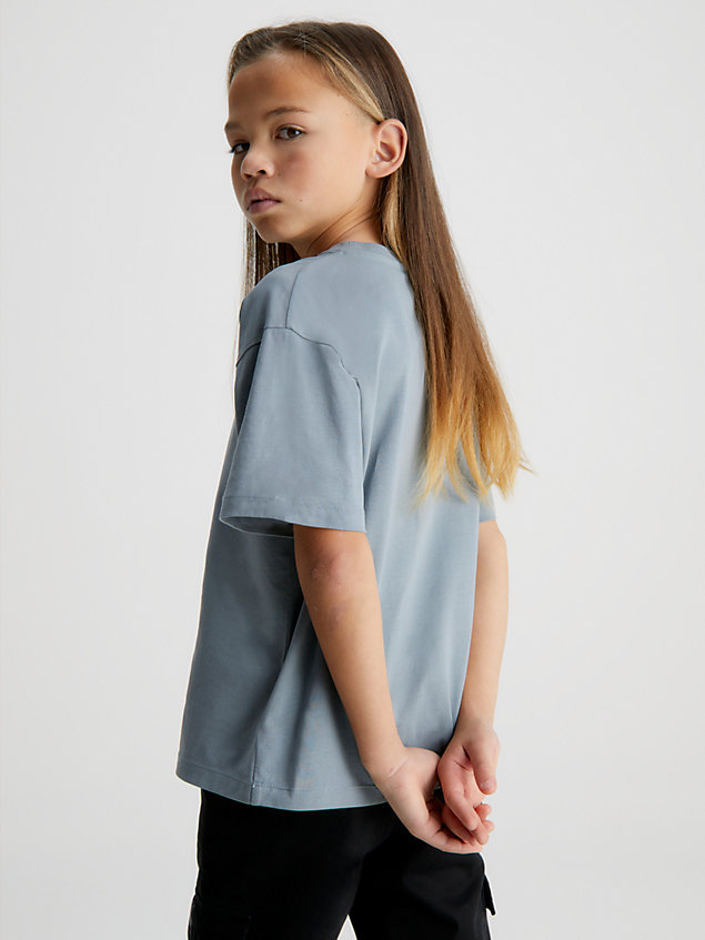 grey stretch jersey t-shirt for boys calvin klein jeans
