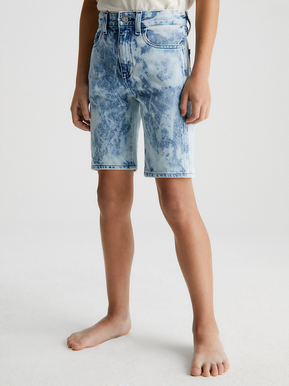 AOP LAZER SHORT Relaxed Tie Dye Denim Shorts undefined boys Calvin Klein