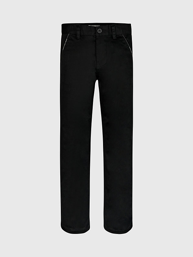 black chino-hose aus stretch-twill für jungen - calvin klein jeans