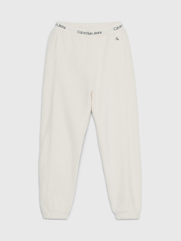 whitecap gray fleece logo joggers for boys calvin klein jeans