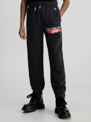 Calvin Klein pantalón chandal de algodón orgánico con logo y corte
