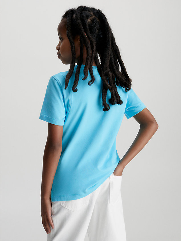 blue t-shirt aus stretch-jersey für boys - calvin klein jeans