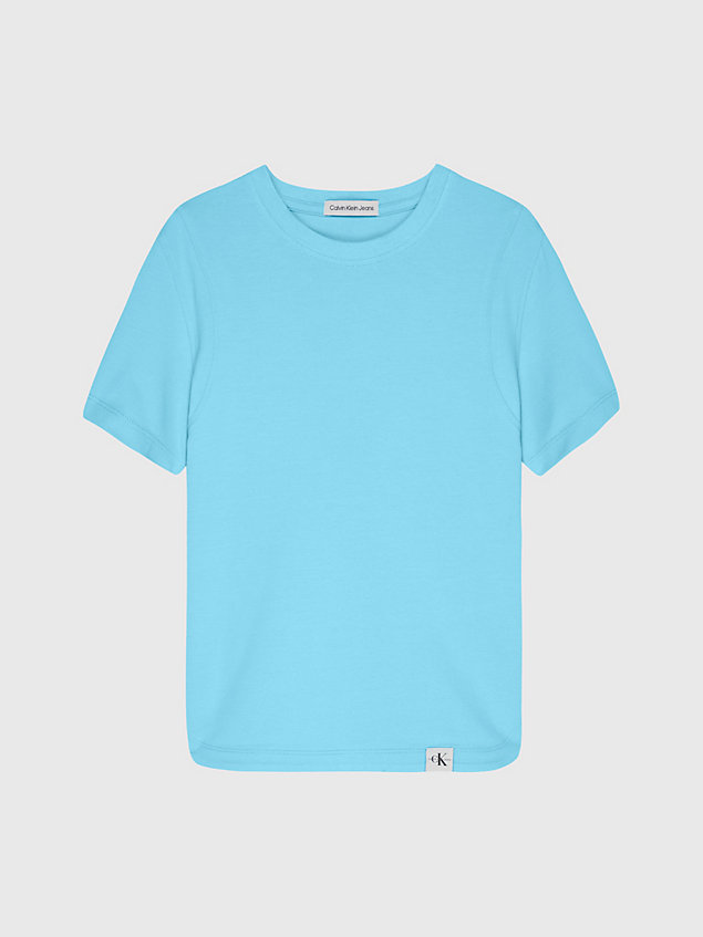 camiseta de punto elástico blue de nino calvin klein jeans