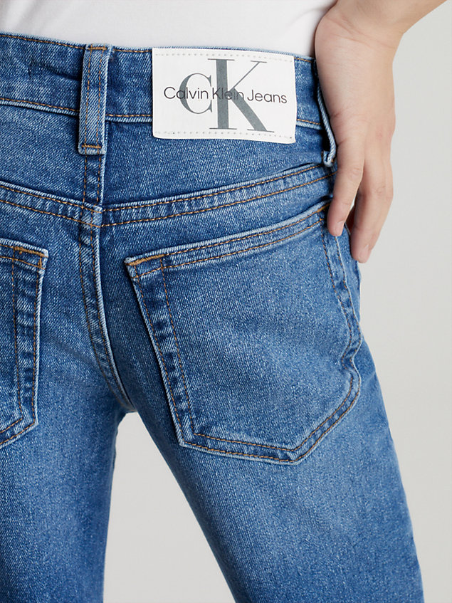 blue jeansy mid rise slim dla boys - calvin klein jeans