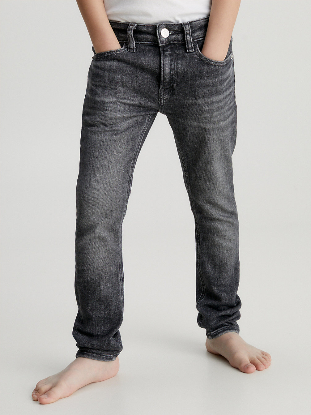 MID GREY > Mid Rise Skinny Jeans > undefined jongens - Calvin Klein