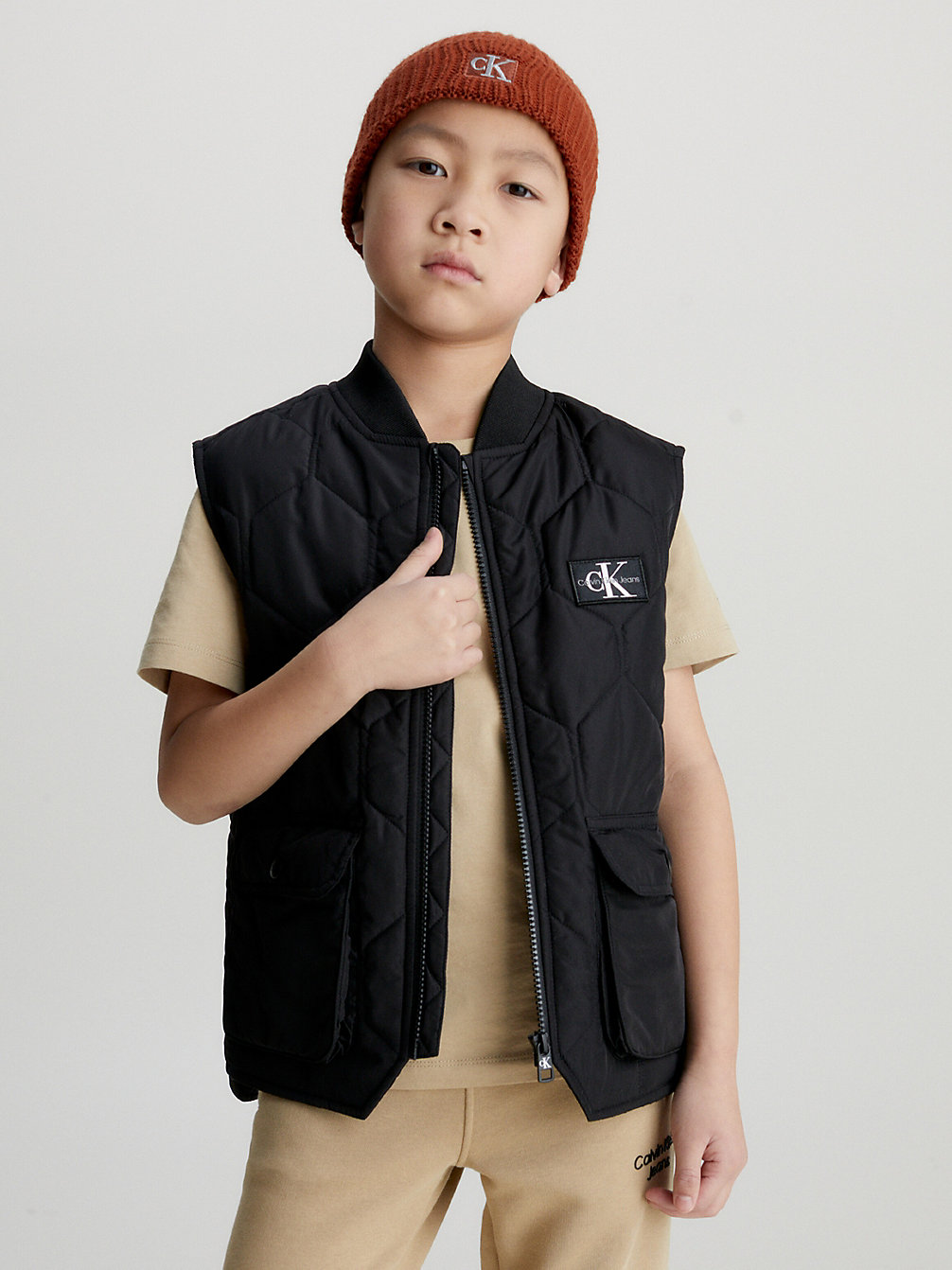 CK BLACK Relaxed Quilted Gilet undefined boys Calvin Klein