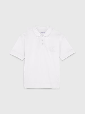 grey poloshirt mit logo für jungen - calvin klein jeans