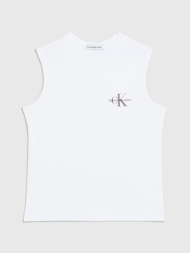 BRIGHT WHITE Camiseta de tirantes holgada con logo de boys CALVIN KLEIN JEANS