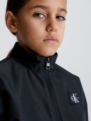 black recycled polyester jacket for boys calvin klein jeans