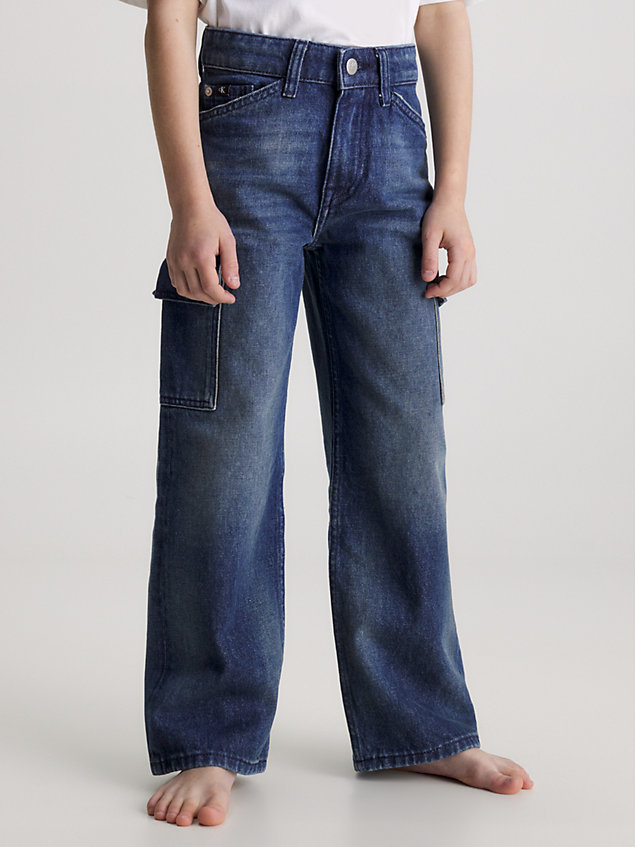 blue jeansy typu skater dla boys - calvin klein jeans