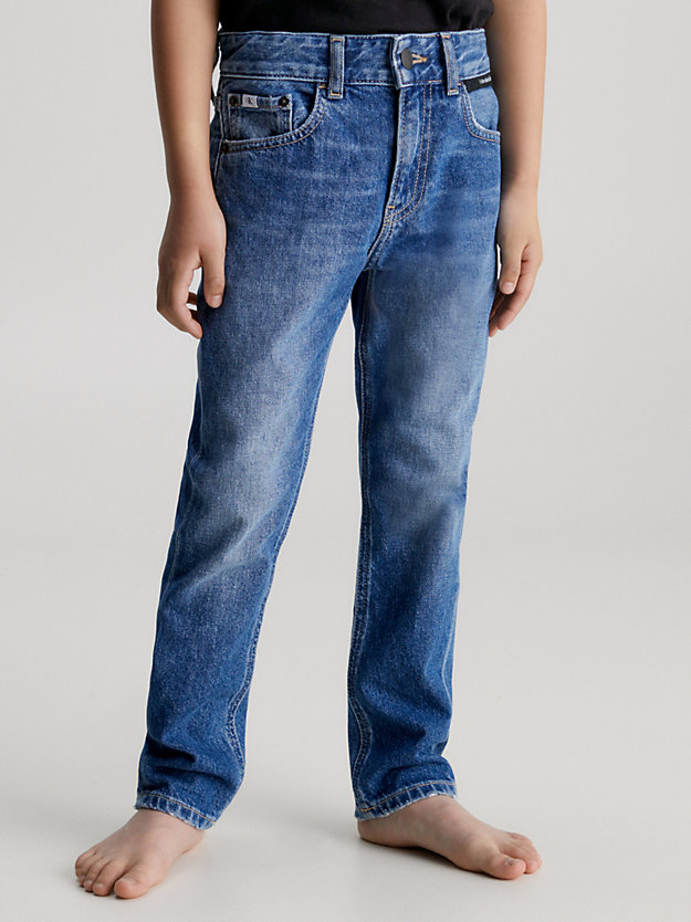 salt and pepper mid blue dad jeans for boys calvin klein jeans